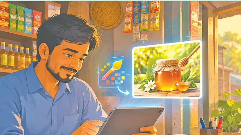 জেনারেটিভ এআই প্রযুক্তির মাধ্যমে তৈরি বিভিন্ন ডিজিটাল চিত্রকর্ম ও ছবি।