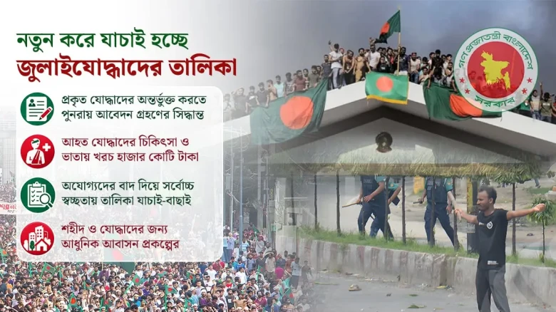 জুলাইযোদ্ধাদের তালিকা নতুন করে যাচাই, প্রকৃতদের অন্তর্ভুক্তির সুযোগ